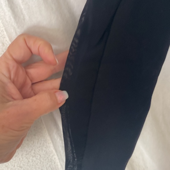 Alo Black Jacket like new, sheer black stripe down sleeves - Picture 3 of 5